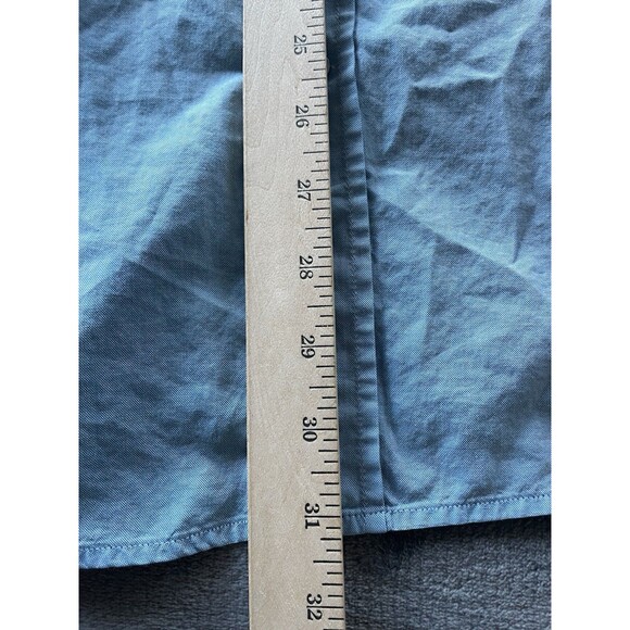 Hugo Boss Shirt Mens XL Blue Long Sleeve Button Up Chambray Check Regular Fit - Picture 10 of 10